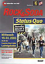 Status Quo-Konzertankündigung