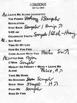 H-Blockx - Die Setlist