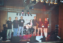 Steffi und die 6 Jungs beim A-Cappella-Schluss-Song