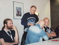 Pressekonferenz vor dem Gig: Noch ein dritter CrossÖverling war vor Ort ...