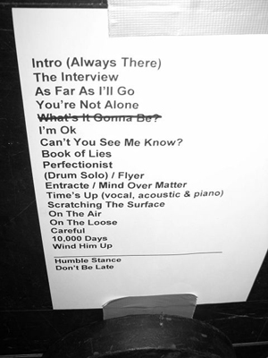 Die Setlist