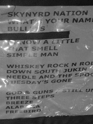 Die Setlist heute abend