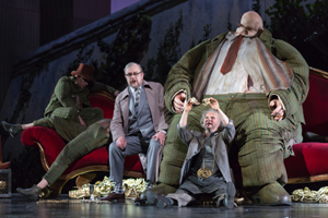 Alberich und Mime beraten über die Verteilung der Beute